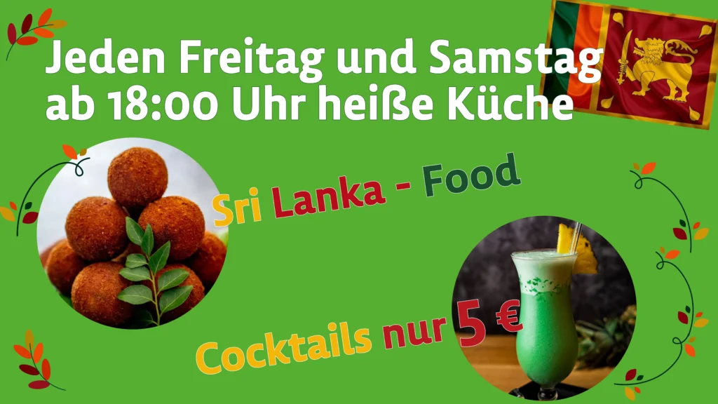 Sri Lanka Food - Freitag und Samstag